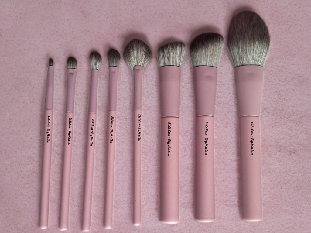 LiLiLux-ByMalia Luxury Makeup Brush Set (8pcs)